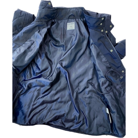 Old Navy Quilted Navy Jacket w/Hoodie Size Large - Picture 3 of 13